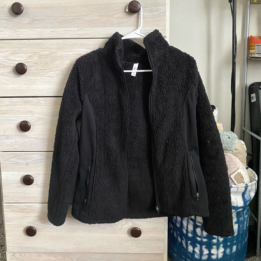 Casual Black Zipper Jacket
